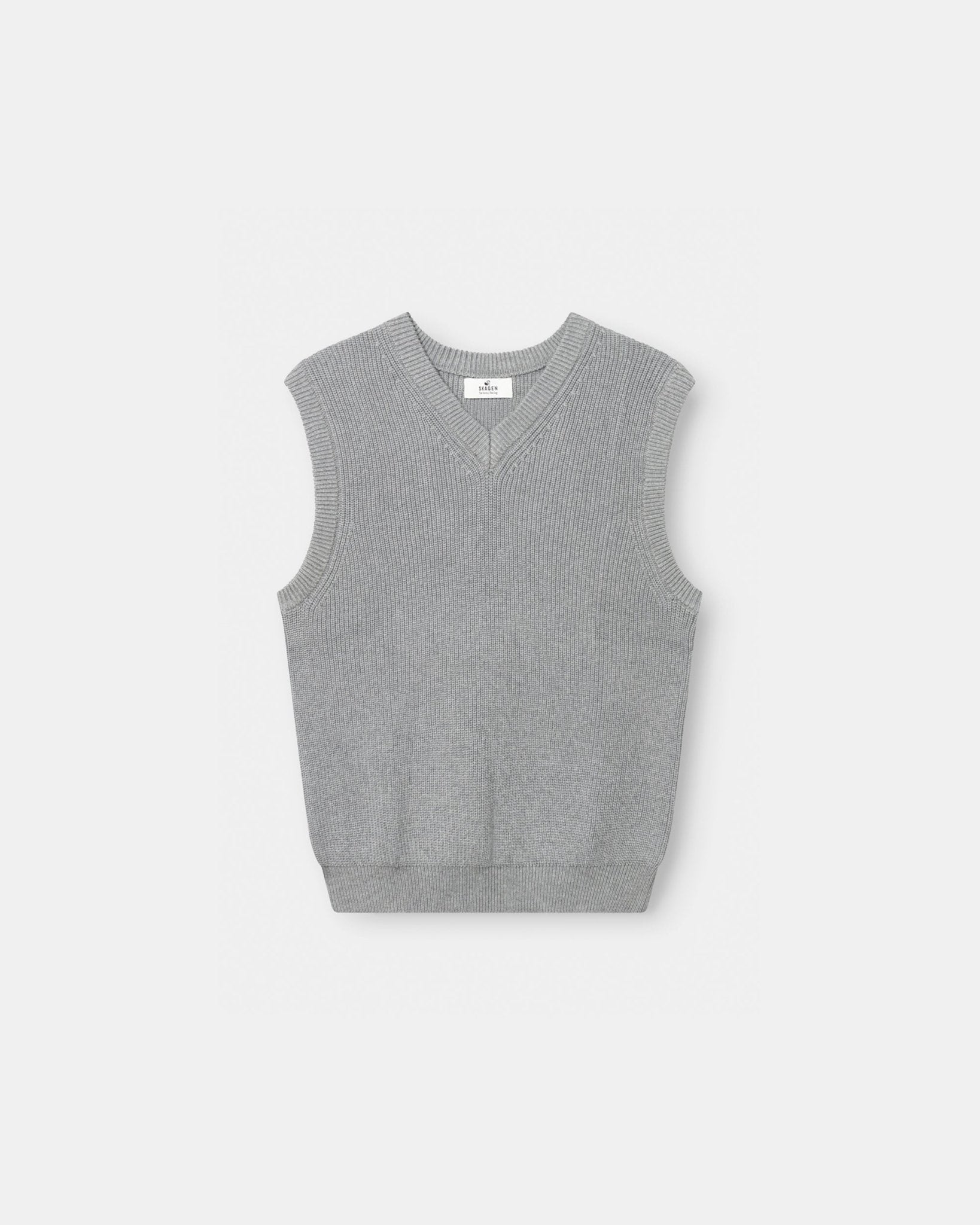 Strikvest Grå | Skagen - clothing.dk